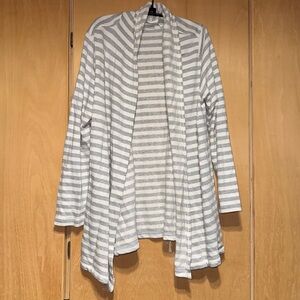 Chico's Zenergy Stripe Open Front Cardigan.
